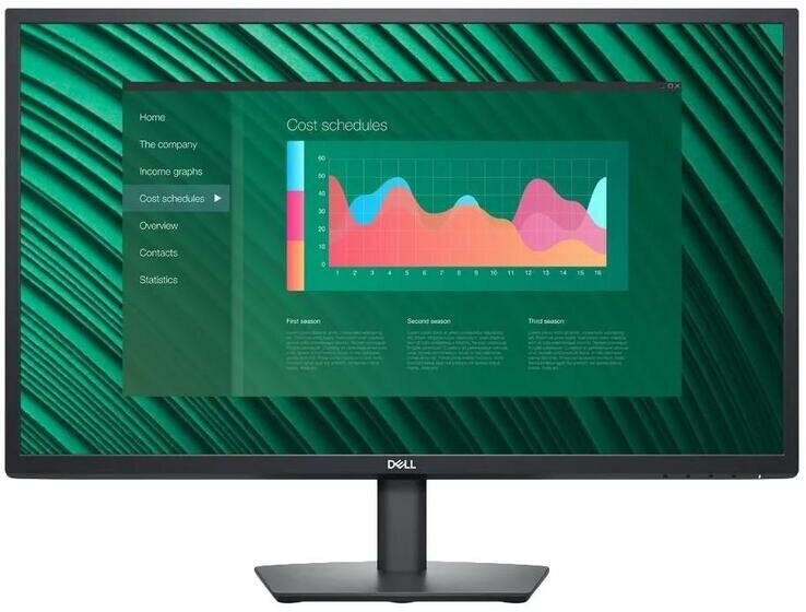 Монитор/ DELL E2723H 27'' 1920x1080, VA, 178/178, 8мс, 300nit, DP/VGA, noUSB, T, 1y, 3pin