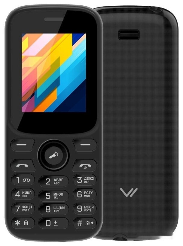 Телефон VERTEX M124, 2 SIM, черный