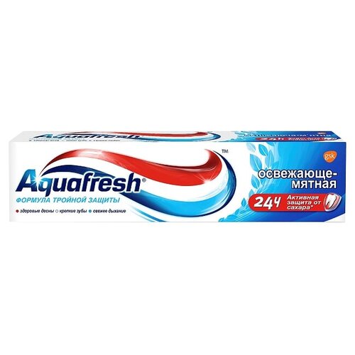 фото Зубная паста Aquafresh Тройная защита Освежающе-мятная, 50 мл