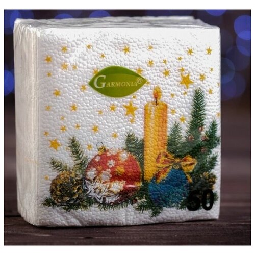 Полисервис Салфетки гармония однослойные 24х24 50 шт