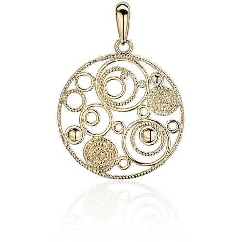 фото Подвеска из желтого золота 585 пробы без вставок 01п0314085. размер б/р эстет