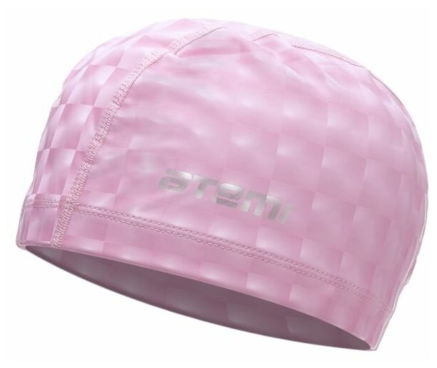 Шапочка для плавания Atemi ткань с покрытием розовый - фото №1