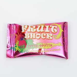 Жевательная резинка Fruit shock с начинкой тутти-фрутти, 4 г(100 шт.)