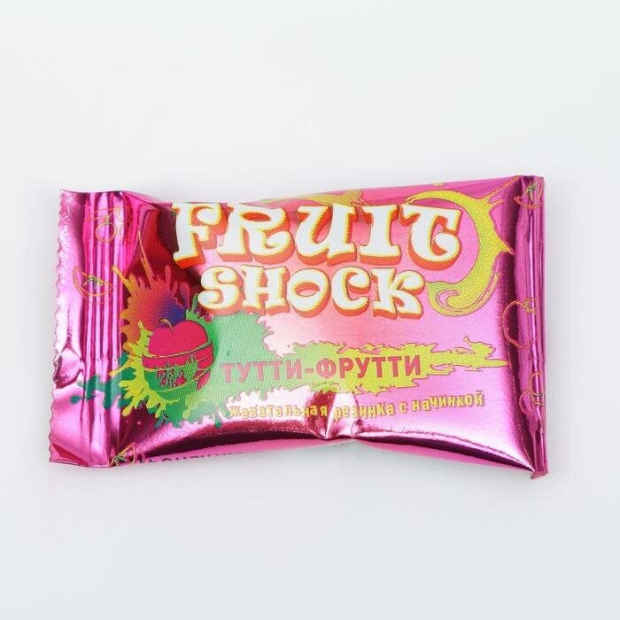 Жевательная резинка Fruit shock с начинкой тутти-фрутти, 4 г(100 шт.)