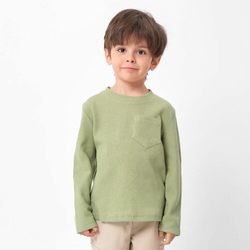 Лонгслив Kaftan, размер 32, зеленый футболка для мальчика а ф 1627 цвет камуфляж зелёный рост 110 116 см