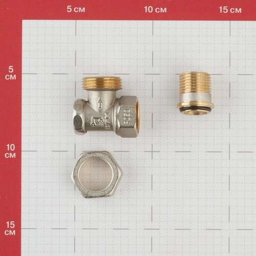 Клапан (вентиль) запорный угловой 1/2 НР(ш) х 1/2 ВР(г) для радиатора клапан вентиль запорный угловой oventrop combi 2 1091062 1 2 нр ш х 1 2 вр г для радиатора