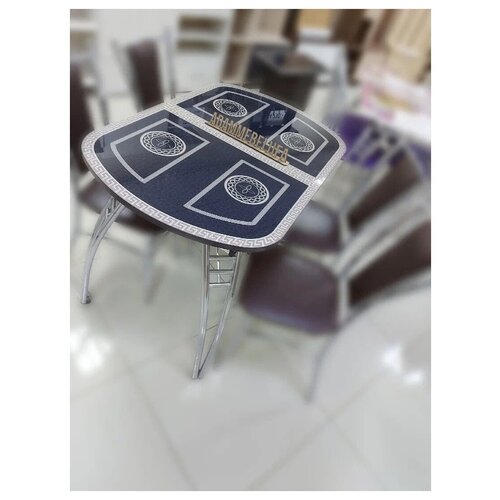 Стол кухонный раздвижной 1100x700x760 Греческий темный Фотопечать на ногах 