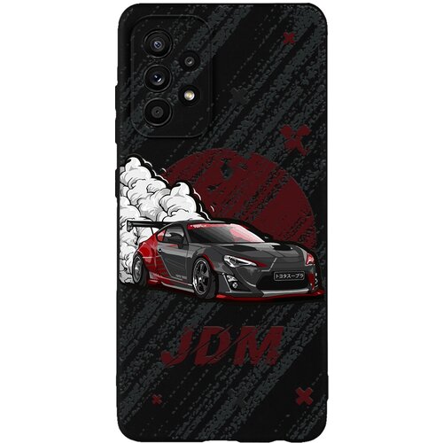 Силиконовый чехол Mcover для Samsung A23 с рисунком JDM чёрная машина силиконовый чехол mcover для poco m5 с рисунком jdm чёрная машина