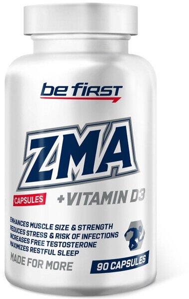 Комплекс ZMA + Vitamin D3 BE First 90 капс. (Без вкуса)