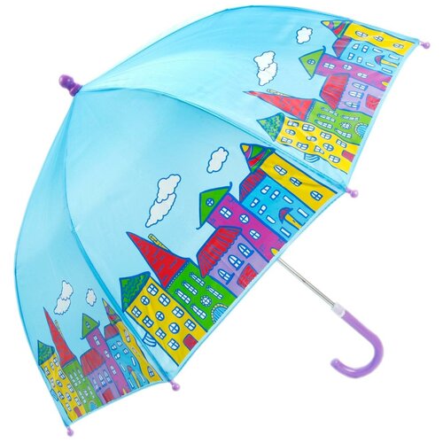 Зонт-трость Mary Poppins, голубой, желтый