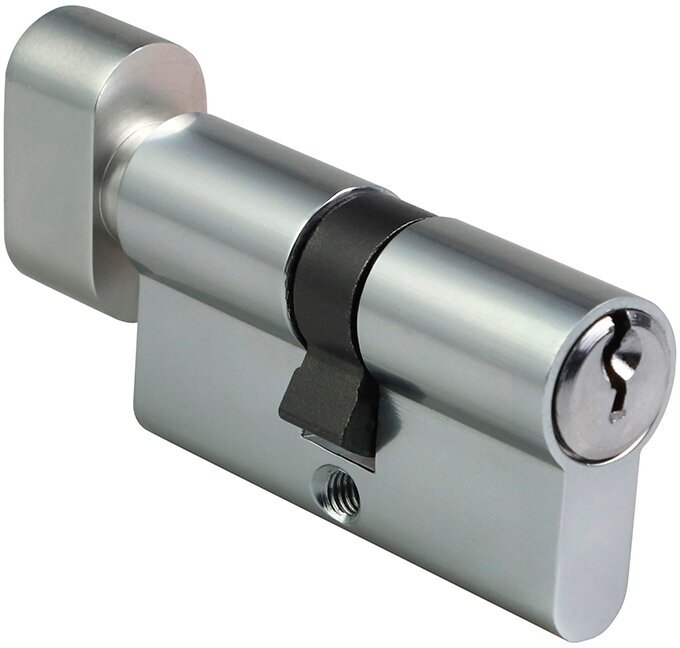 Цилиндр 2018 60 30х30 мм ключ/вертушка хром