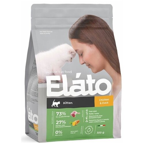 корм для котят elato holistic курица с уткой сух 300г Корм для котят ELATO Holistic курица с уткой сух. 300г