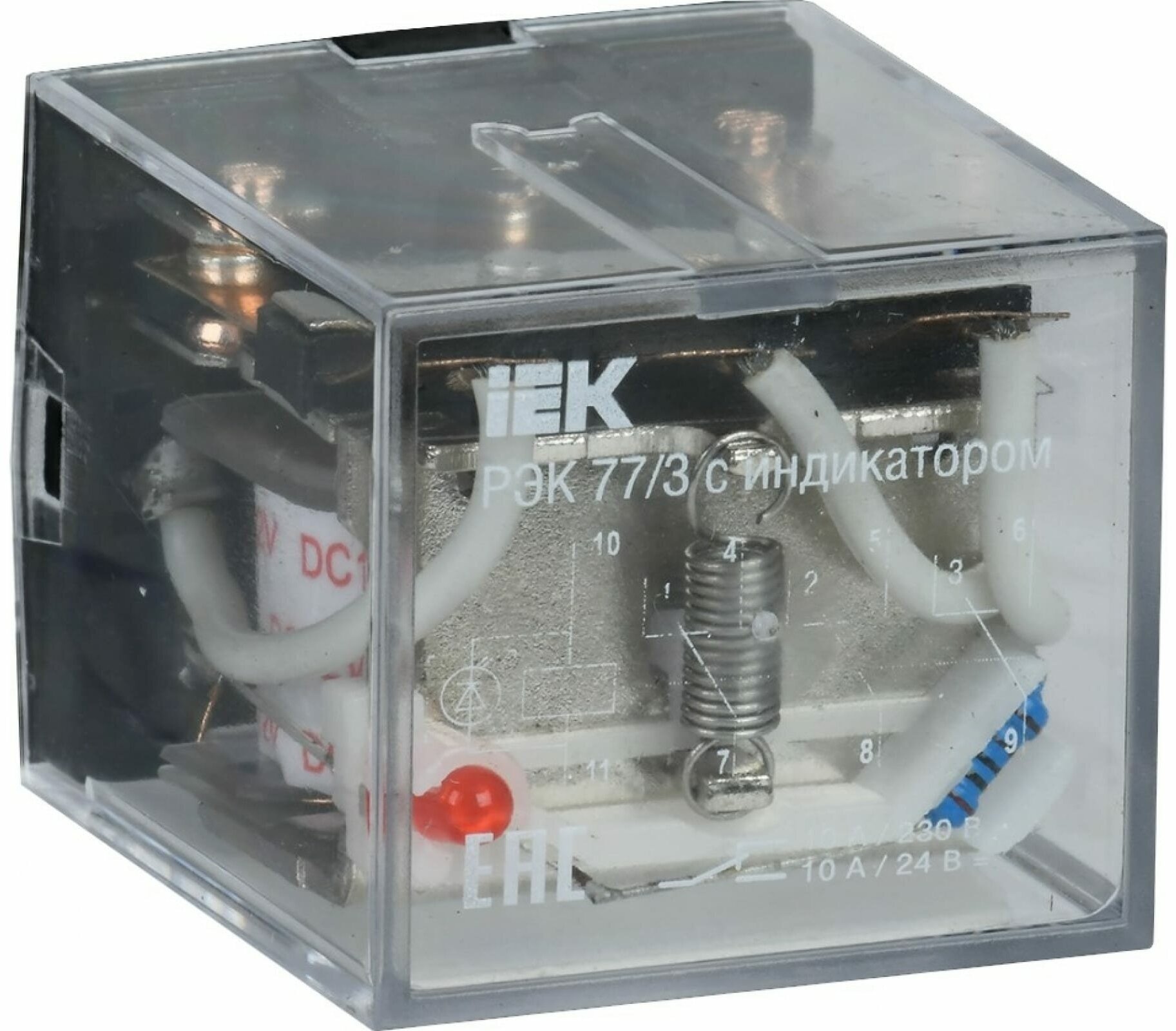Промежуточное реле IEK RRP10-3-10-220A-LED - фотография № 1