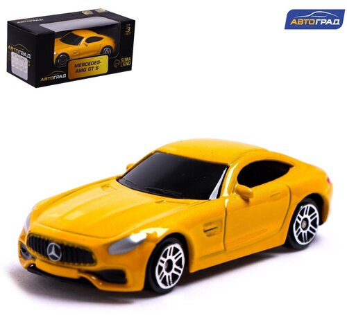 Машина металлическая MERCEDES-AMG GT S, 1:64, цвет жёлтый