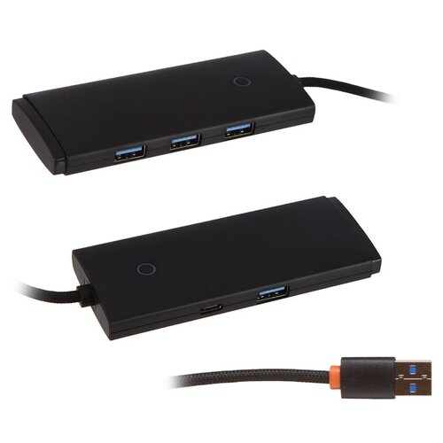 Хаб Baseus Lite WKQX030101 4-Port USB-A HUB Adapter 1m Black 135000₽
