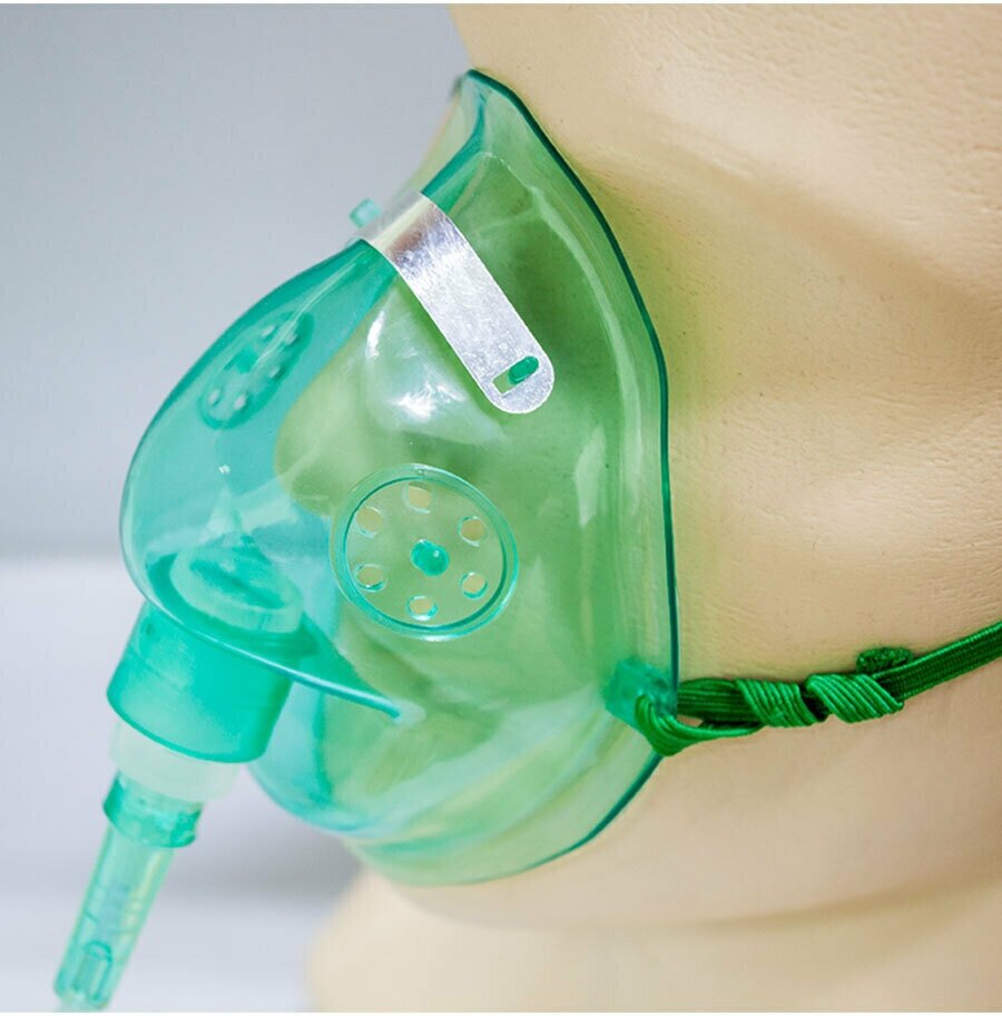 Маска взрослая лицевая кислородная (размер L)/ маска для кислородной терапии / маска кислородная / маска для кислородной терапии