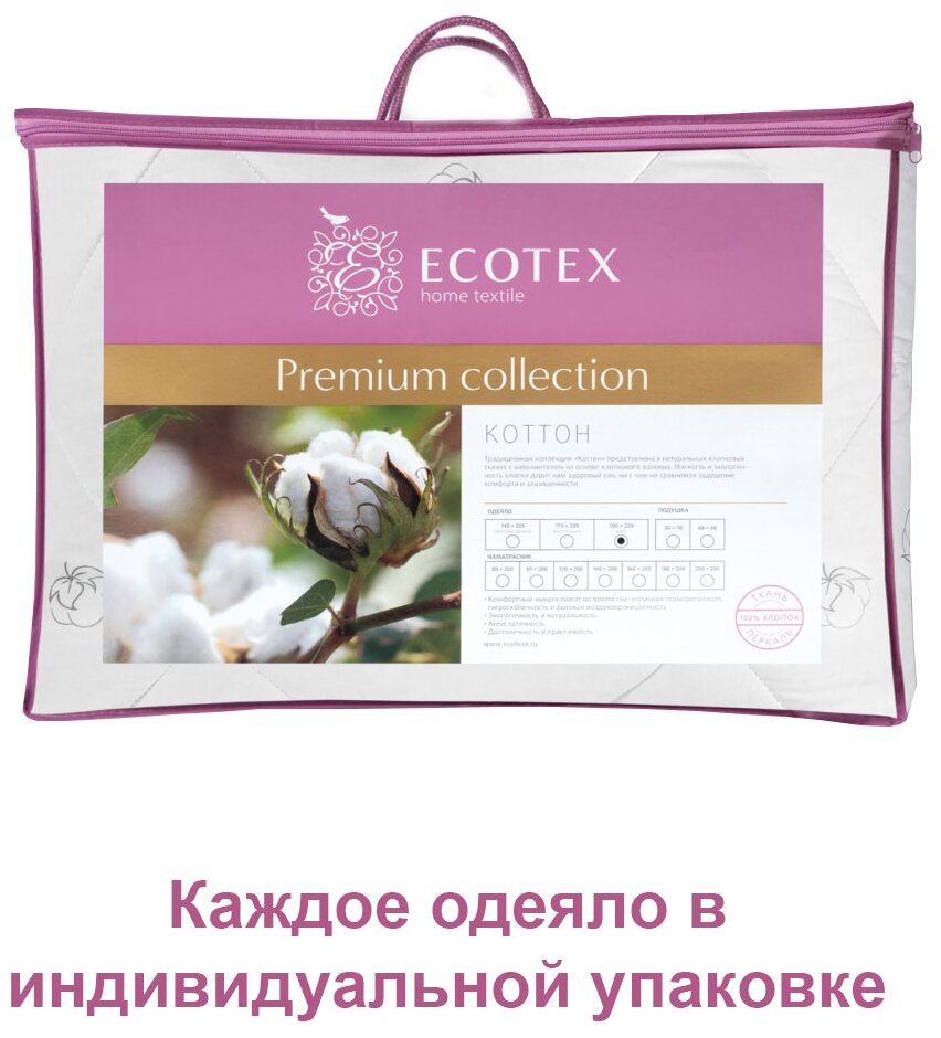 Одеяло Ecotex "Коттон" 172x205 - фотография № 14