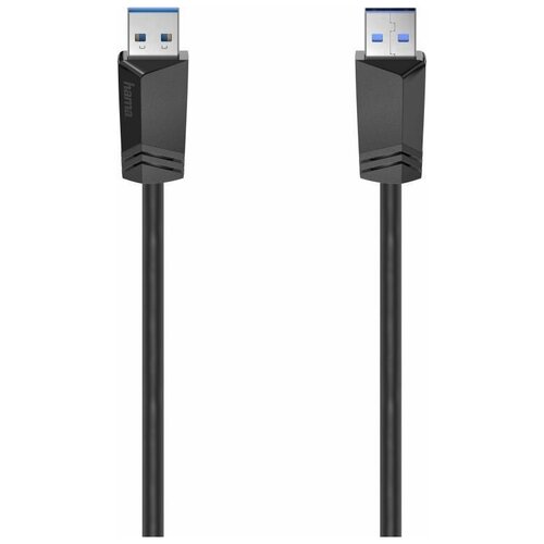 Кабель Hama H-200624 USB A(m) USB A(m) 1.5м черный кабель hama h 200606 00200606 ver2 0 usb a m usb mini b m 1 5м черный