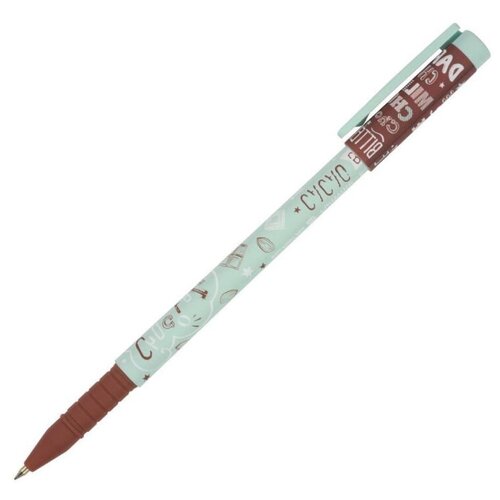 Ручка шариковая неавтоматическая FunWrite CoffeeTime0.5, син, манж.20-0212/69