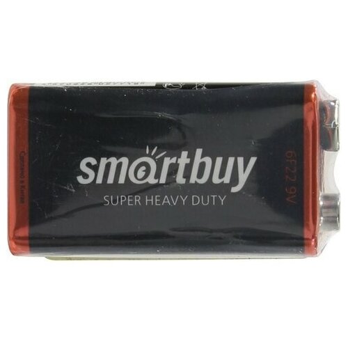 Батарейка Smartbuy Super Heavy Duty 6F22/1S батарейка smartbuy super heavy duty 6f22 1b