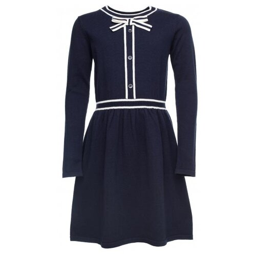 фото Платье playtoday размер 152, темно-синий/светло-белый/белый