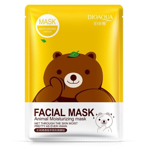 фото BioAqua Освежающая маска Animal Face Bear, 30 г