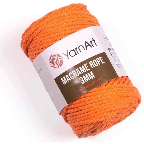 Пряжа YarnArt Macrame Rope 3mm нектарин (770), 60%хлопок/ 40%вискоза/полиэстер, 63м, 250г, 1шт