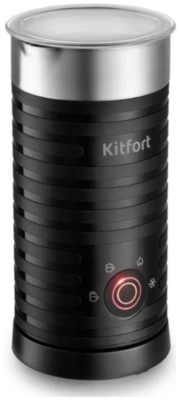 Капучинатор Kitfort, 4 режима работы, насадка в комплекте, 500Вт, автовыключение, черный