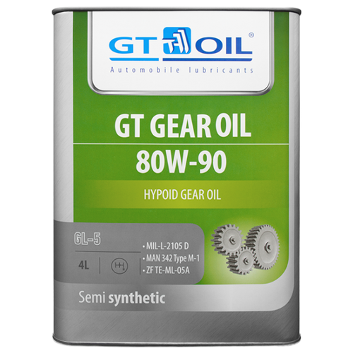 Трансмиссионное масло GT OIL GT GEAR Oil SAE 80W-90 GL-5, 1л