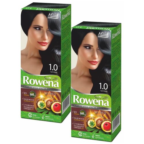 Rowena Soft Silk Краска для волос т1.0 Чёрный Комплект 2шт.