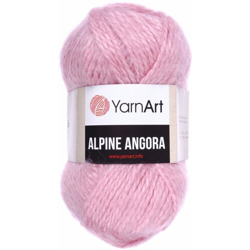 Пряжа Yarnart Alpine angora розовый (339), 20%шерсть/80% акрил, 150м, 150г, 5шт