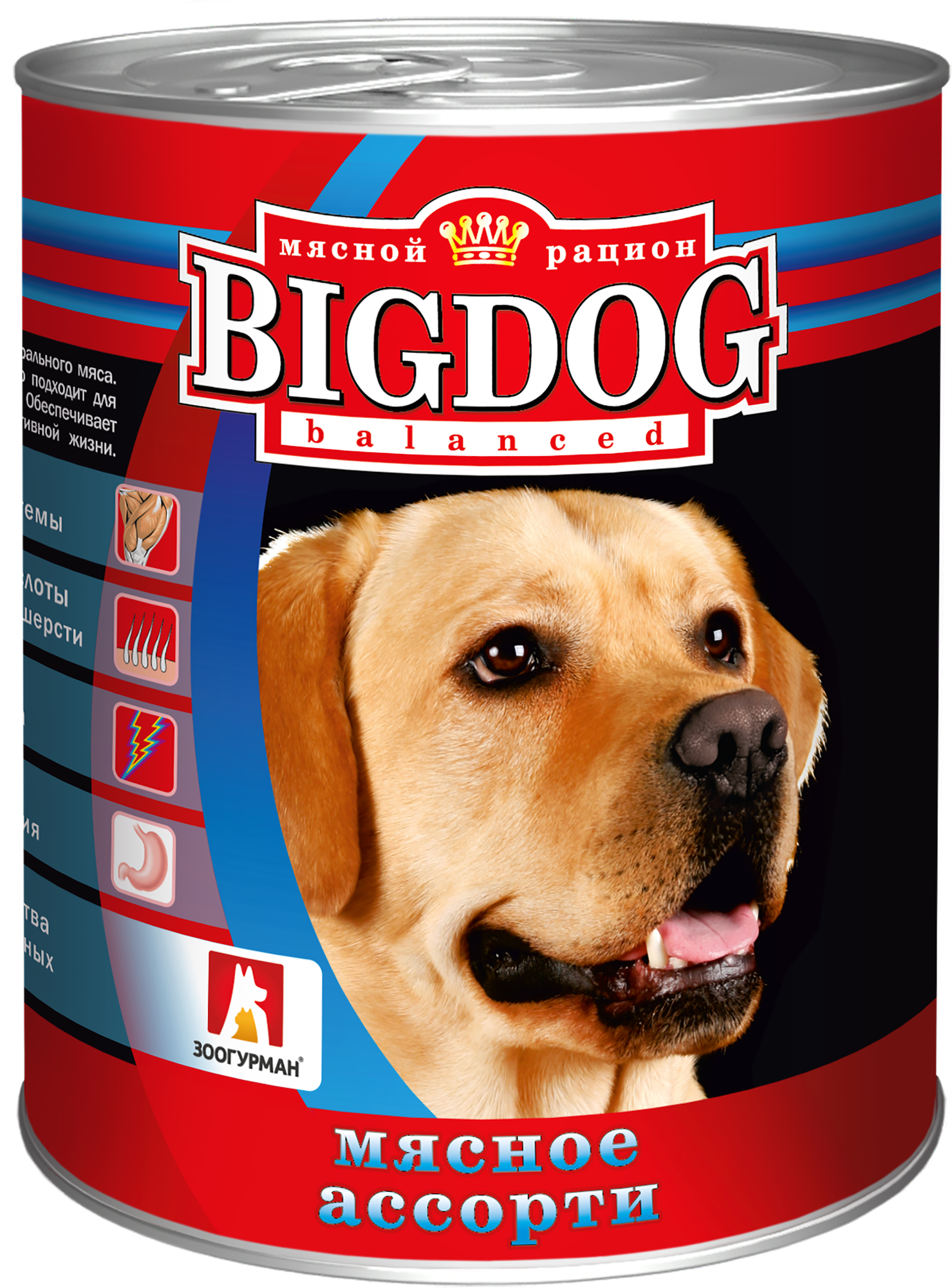 Зоогурман BIG DOG кон.д/собак Мясное ассорти 850г