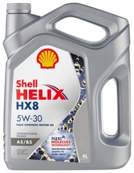 Синтетическое моторное масло SHELL Helix HX8 A5/B5 5W-30 4 л