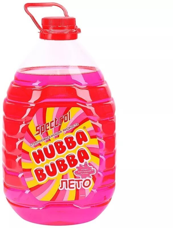 Жидкость стеклоомывающая летняя Spectrol Hubba Bubba 5 л аромат жевательной резинки