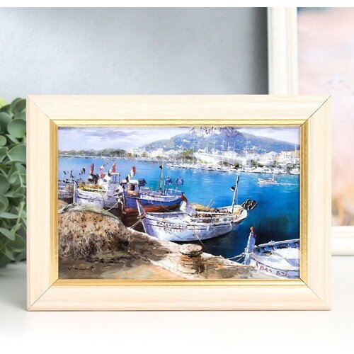 Ключница Белые лодочки 15х21 см молочный дуб 780₽