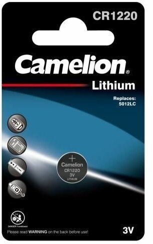 Элемент питания литиевый CR1220 BL-1 (блист.1шт) Camelion 3071