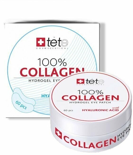Коллагеновые патчи для глаз TETe Cosmeceutical 100% Collagen Hydrogel Eye Patch