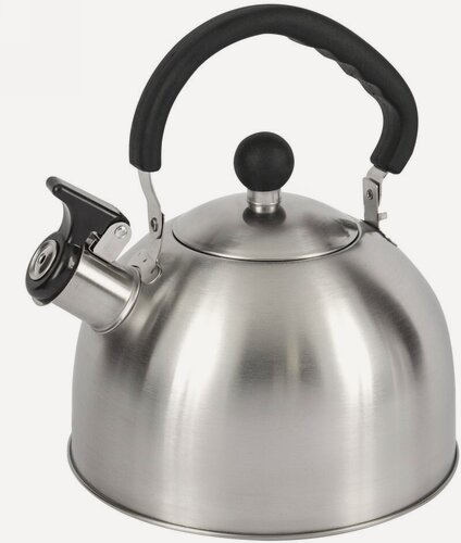 Изображение товара Чайник LUMME LU-268 со свистком, нержавеющая сталь, черный жемчуг, 3л