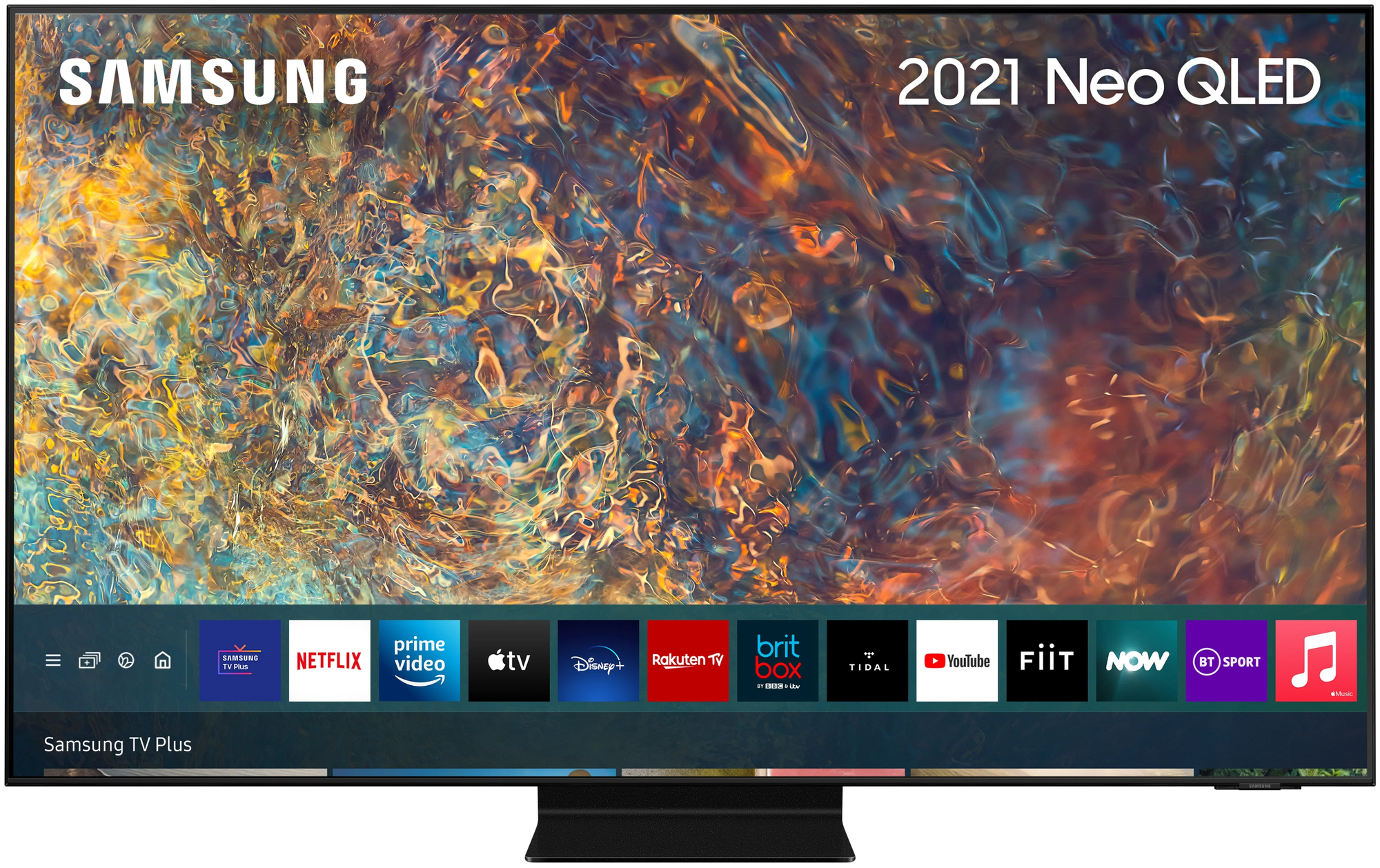 98" Телевизор Samsung QE98QN90AAU 2021 Neo QLED, HDR, LED, QLED RU, черный