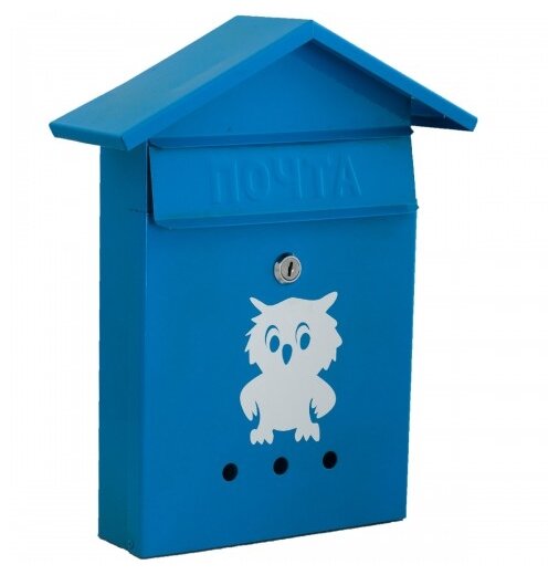Ящик почтовый, цвет синий - фотография № 5