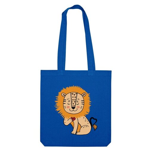Сумка шоппер Us Basic, синий детская футболка влюблённый лев 152 синий