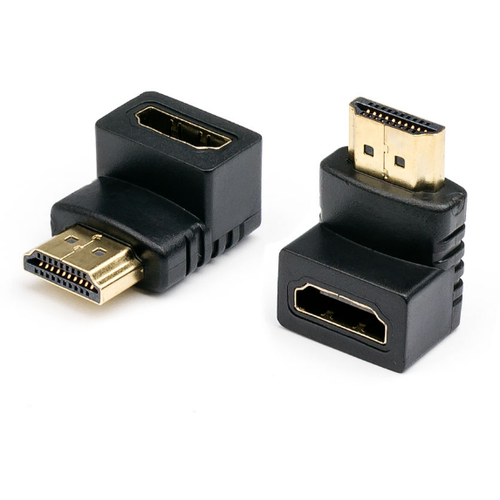 Адаптер переходник HDMI - HDMI угловой черный переходник адаптер perfeo a7002 hdmi hdmi черный