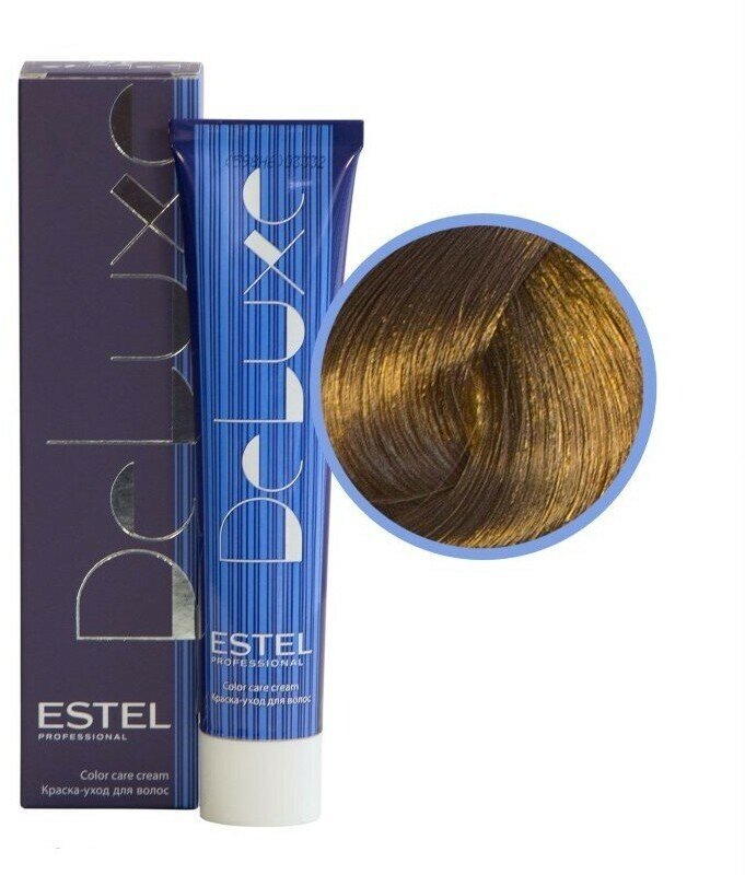 ESTEL De Luxe стойкая краска-уход для волос, 7/00 русый для седины, 60 мл - фотография № 16