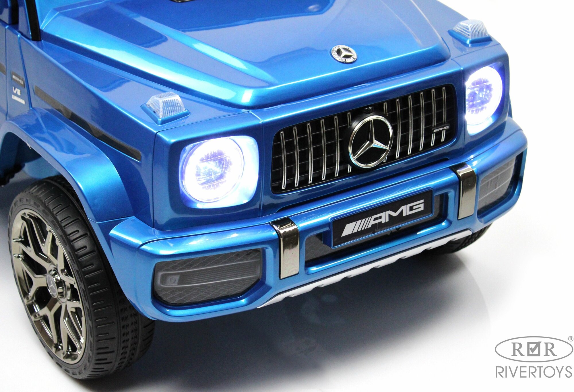 RiverToys Детский электромобиль Mercedes-Benz G63 (T999TT) синий глянец