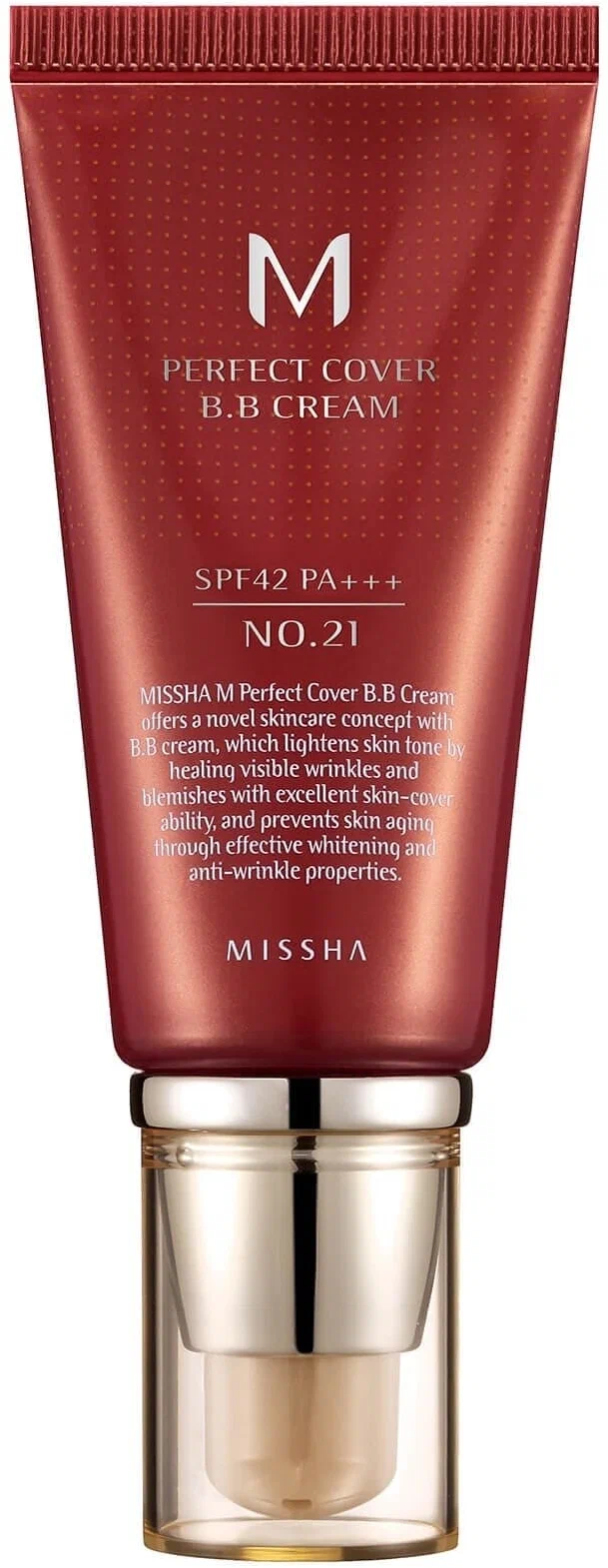 BB-крем для лица (тон 21 Светло-бежевый) | Missha Perfect Cover BB Cream SPF42 PA+++ №21 Light Beige 50ml