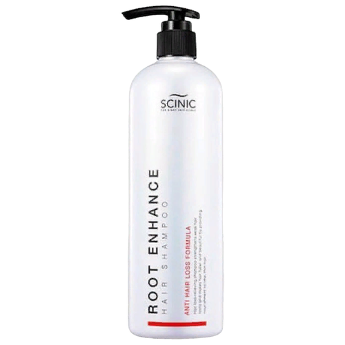 фото Scinic шампунь для волос root enhance hair shampoo anti hair loss formula 480 мл с дозатором