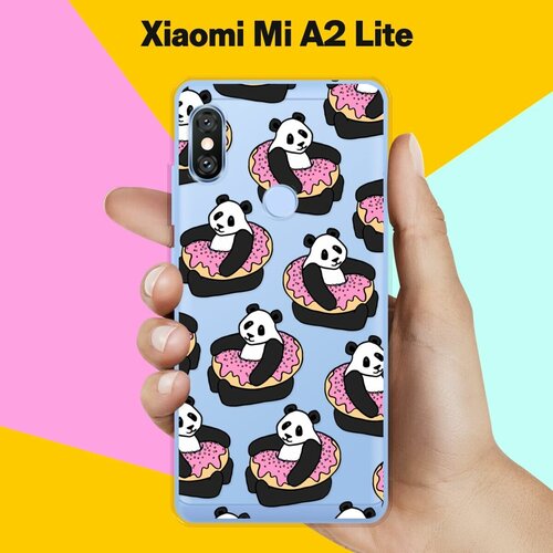 Силиконовый чехол на Xiaomi Mi A2 Lite Панды / для Сяоми Ми А2 Лайт