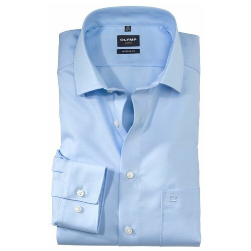 Рубашка OLYMP, размер 43, голубой рубашка olymp размер 43 голубой