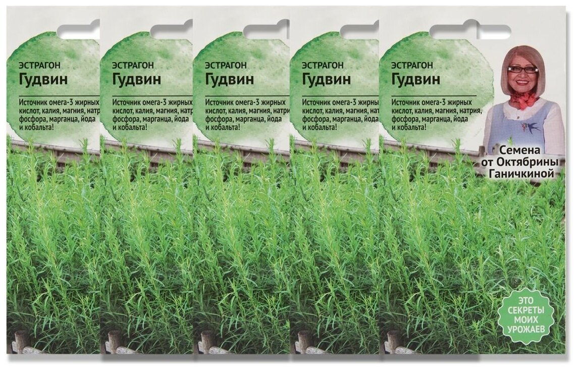 Набор семян Эстрагон Гудвин 0.1 г - 5 уп.
