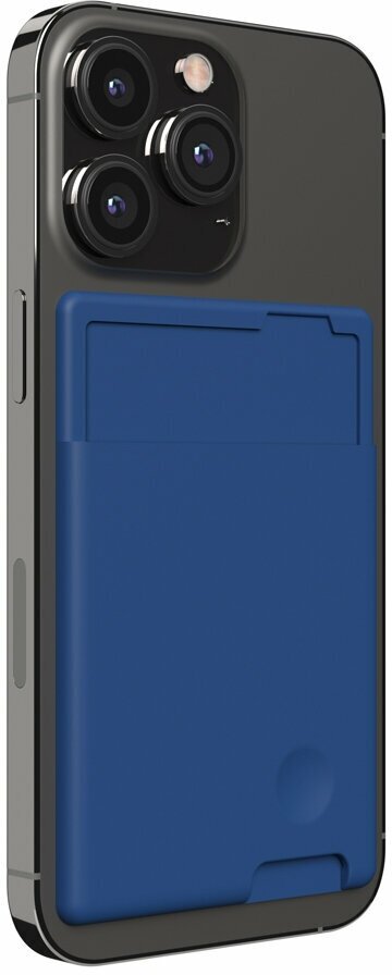 Силиконовый чехол-бумажник на клейкой основе AXXA для смартфона (Синий | Blue)